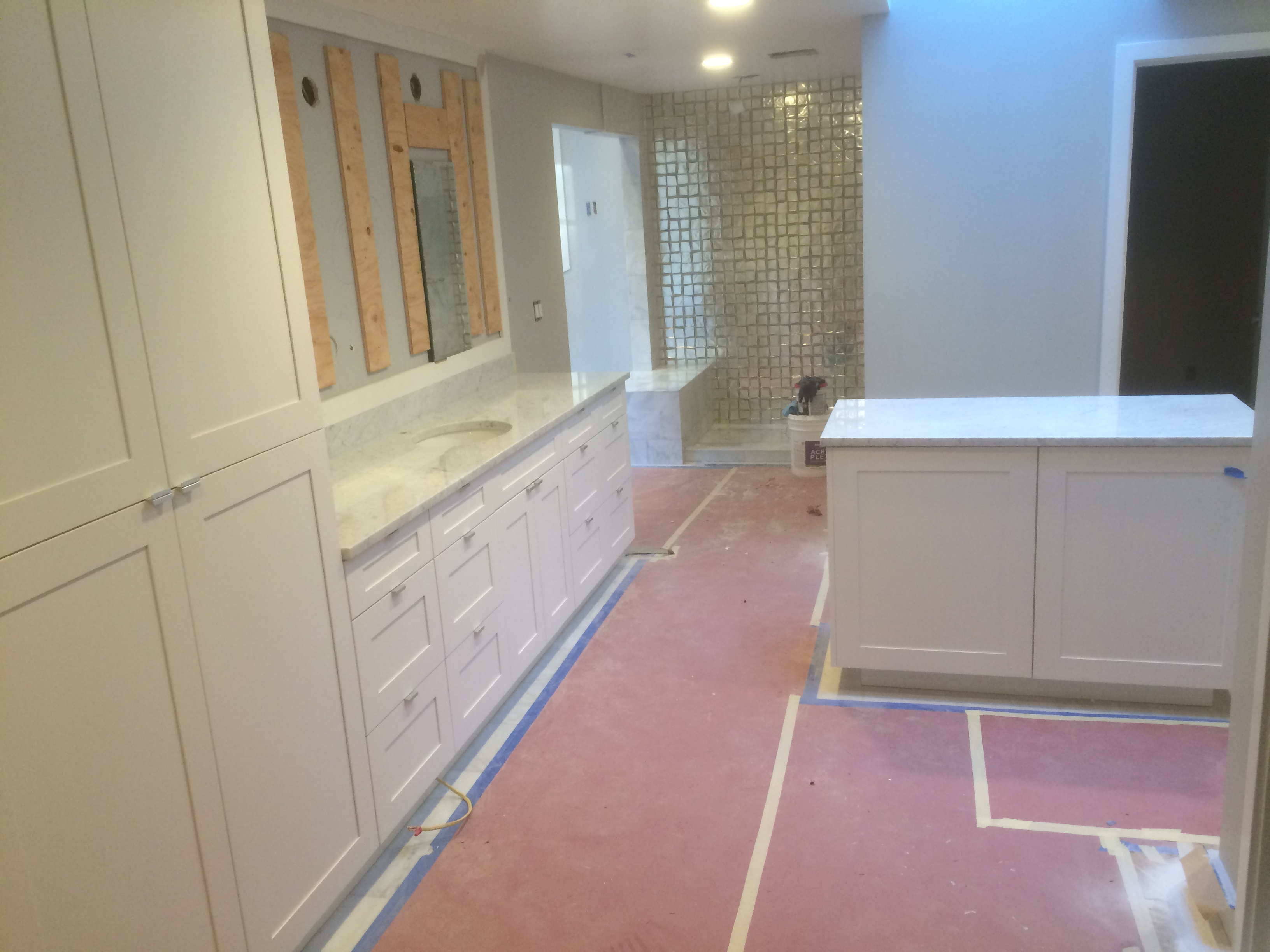 Bathroom vanity and fixture install